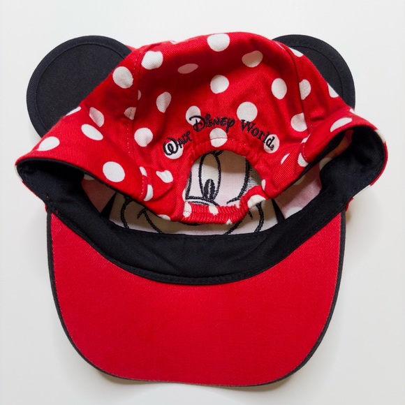Vintage Walt Disney World Minnie Mouse Toddler Youth Hat Minnie Ears Bow - Picture 4 of 7